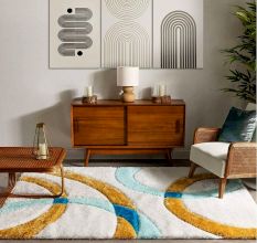 Modern Geometric Hall Carpet